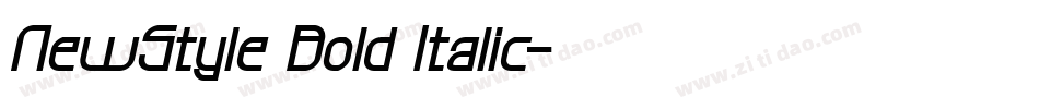 NewStyle Bold Italic字体转换